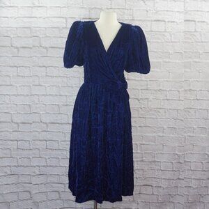 Vintage 80s Crushed Velvet Dress